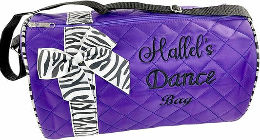 Personalized Dance Ribbon Duffel Bag With Custom Name Embroidery