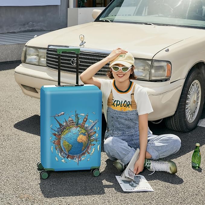 ANNA QUEEN Travel Luggage Cover Suitcase Protector Suitcase Cover Anti-Scratch,Stretchable Luggage Travel Bag Cover Washable