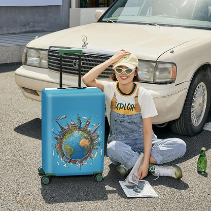 ANNA QUEEN Travel Luggage Cover Suitcase Protector Suitcase Cover Anti-Scratch,Stretchable Luggage Travel Bag Cover Washable