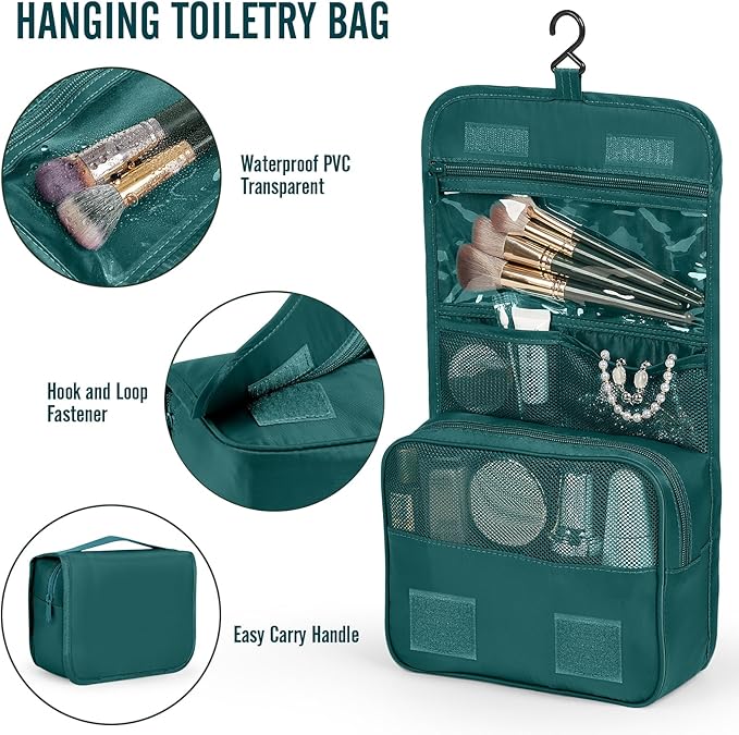 Veken 10 Set Packing Cubes for Travel Essential, Suitcase Organizer Bags in 4 Sizes, Carry-On Luggage Accessories with Large Laundry & Hanging Toiletry Bag, Must-Have for Airplane, Road Trip & Camping