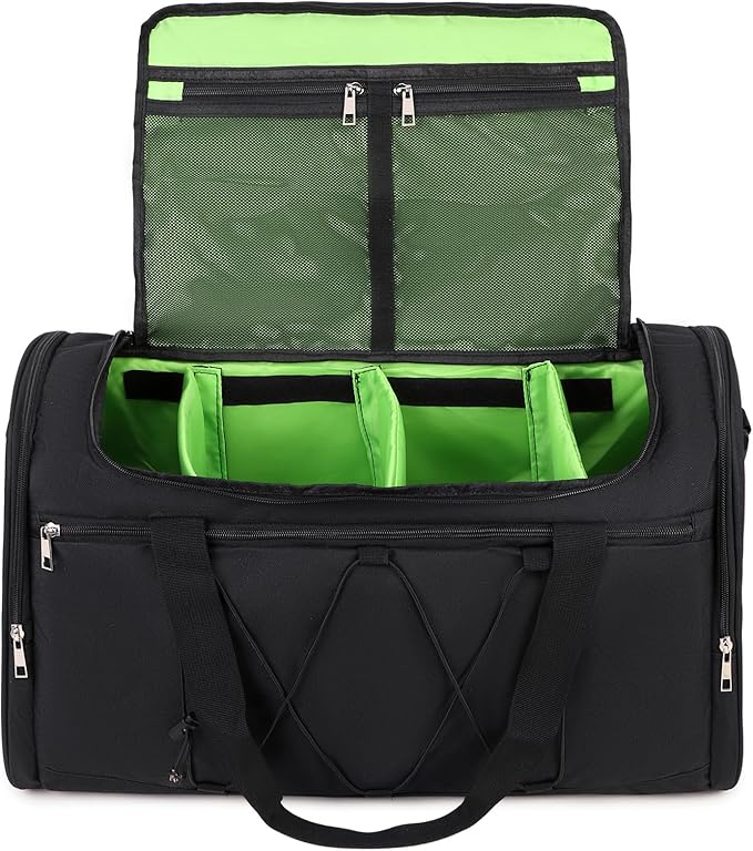 Sneaker Bag for Travel, Outdoor Sports Gym Bag Shoe Bags for 4 Pairs of Sneakers up to Size 14, Travel Duffel Bags with 3 Adjustable Dividers & Shoulder Strap, Sneakerhead Gift