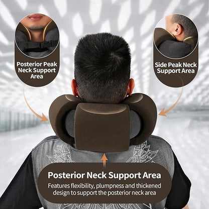 3-Ring Memory Foam Travel Neck Pillow It has obtained a Patent. The Three Rings can be movably Adjusted to Provide Flexible Support for The Neck, Head, and Other Areas.Brown