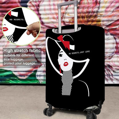 Travel Luggage Cover Suitcase Protector Fits 18-32 Inch Wheel Covers PatternedTravel Related Items Flower Luggage Protector Elastic S