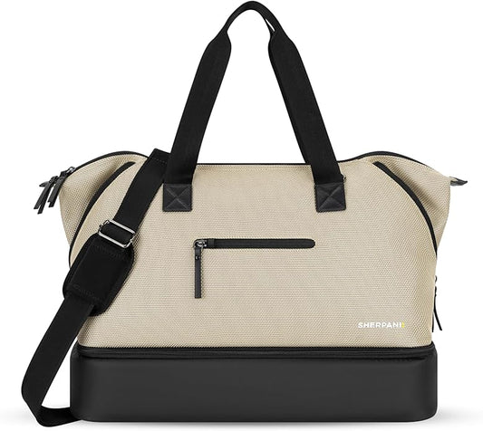 Sherpani Boston, Anti Theft Weekender Bags, Travel Duffel Bag, Carry On Tote Bag with Removable Shoe Bottom Compartment