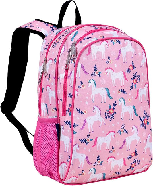 Wildkin 15-inch Kids Backpack – Durable, Padded, Adjustable for School & Travel - Magical Unicorns