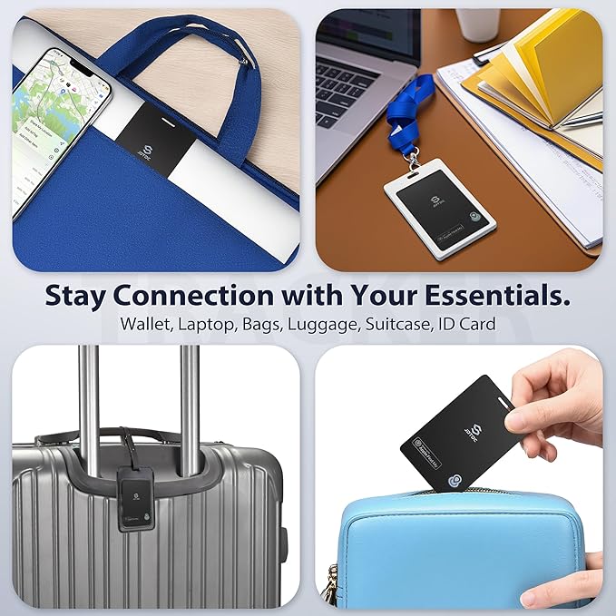 Tracking-Card-for-Wallet [Apple MFi Certified], Tracking Card Works with Apple-Find-My (iOS Only), Bluetooth-Tracker-Smart-Card for Wallet/Luggage/Passport, IP68 Waterproof, 1 Pack