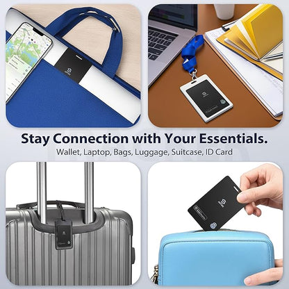 Tracking-Card-for-Wallet [Apple MFi Certified], Tracking Card Works with Apple-Find-My (iOS Only), Bluetooth-Tracker-Smart-Card for Wallet/Luggage/Passport, IP68 Waterproof, 1 Pack