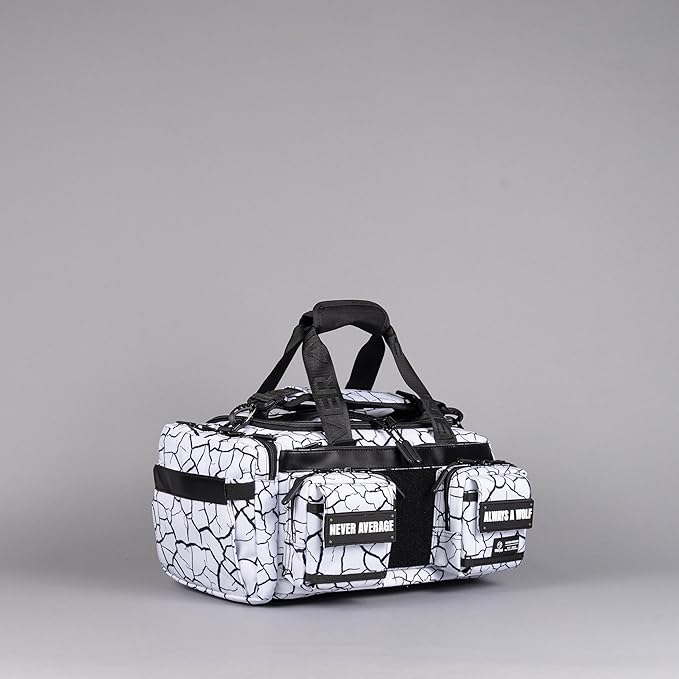 WOLFpak 20L Mini Duffle Bag for Gym & Travel | Waterproof Carry-On Weekender Bag with Shoe Compartment, Hard Bottom, and Tactical Molle System (Part 2: The Reign)