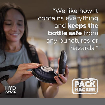 HYDAWAY Travel Case for Collapsible Bottles, Bowls & Cups - Protective Storage with Carabiner Clip - Durable, Water-Resistant, TSA-Friendly