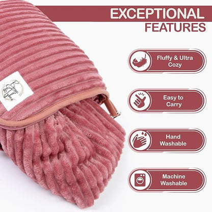 Premium Travel blanket pillow - XL 50"x70" | 2 in 1 Travel Blanket Airplane Compact with Bag having Hand Luggage Sleeve & Backpack Clip | Roadtrip, Hiking and long flight must haves | Airplane Comfort