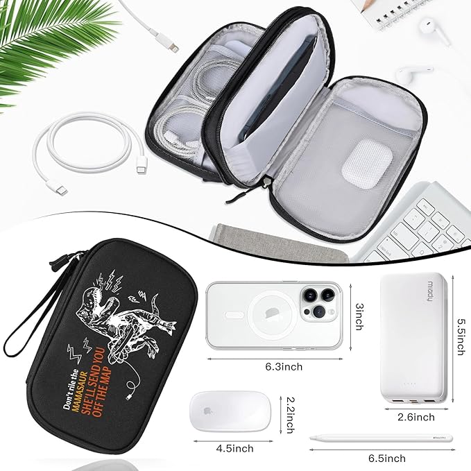 COSHAYSOO Funny Cool Travel Birthday Gifts for Women Mother New Mom Travelers, Electronics Cord Cable Organizer Bag Case Tech Pouch Traveling Vacation Cruise Airplane Gadgets Essentials Organization