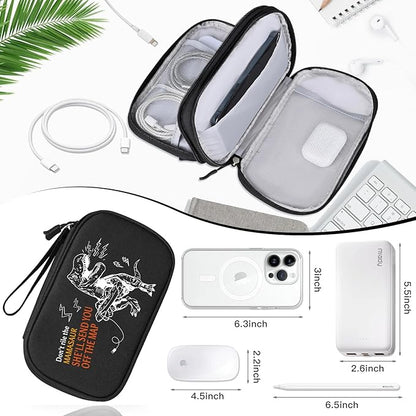 COSHAYSOO Funny Cool Travel Birthday Gifts for Women Mother New Mom Travelers, Electronics Cord Cable Organizer Bag Case Tech Pouch Traveling Vacation Cruise Airplane Gadgets Essentials Organization