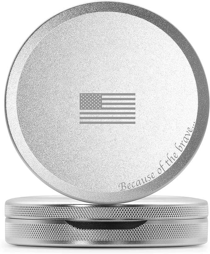 Leather-Faced Metal Pouch Can | Metal Container | Slim EDC Pocket Tin | Airtight & Moisture-Resistant | Daily Organizer | Pill Case & Travel Tin | Father’s Day Gift for Dad | (Insignia Ed, Silver)