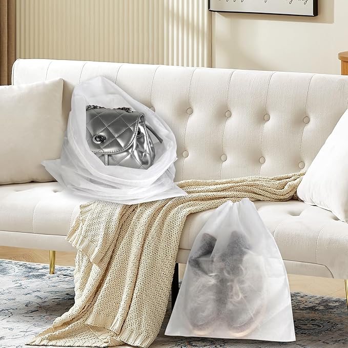 Purse Storage Dust Bags for Handbags Non Woven Bags Shoe Bags for Travel Shoes Organizer for Closet 50 Pcs(15.7 inx19.7 in)