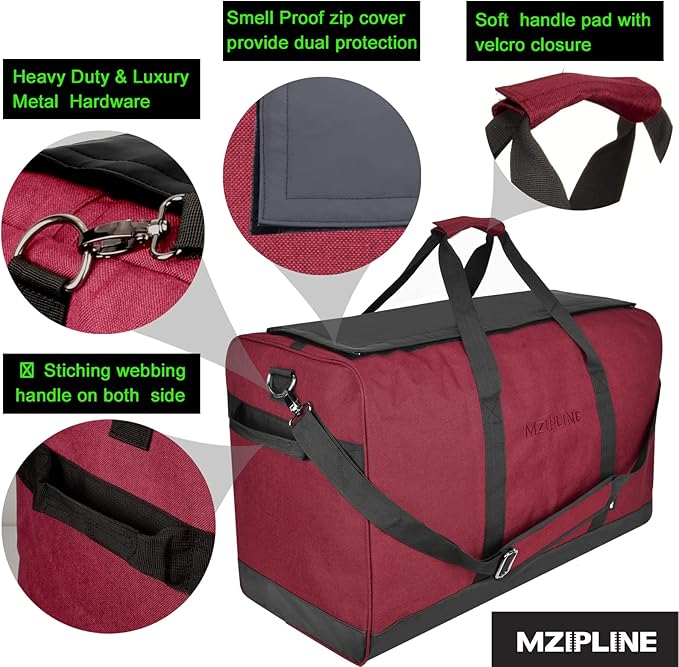 XL Large Duffle Bag,90L Foldable Big Capacity Travel Duffel Bag Sport Gym Overnight Weekender Bag With Carbon Lining