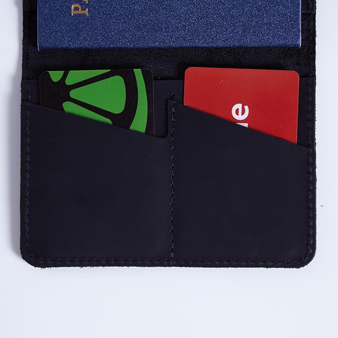 INCARNE US Leather Passport Holder for Travel - Passport Case - Passport Wallet for Men - Passport Cover for Women Sleeve Protector - Travel Essentials Vacation Luggage Travel Gifts - Vintage Black