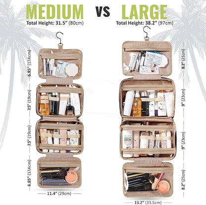 BOACAY Hanging Travel Toiletry Bag for Women, Makeup Bag, Bathroom & Shower Organizer Kit for Accessories, Cosmetics, Travel Essentials