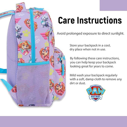 Paw Patrol Backpack for Kids - Chase, Skye, Marshall, Rubble, Rocky, Zuma, Everest, Liberty, and Ryder School Book Bag - Backpack for Boys Girls Toddlers and Adults - for Laptop and Lunch Box (Pink)