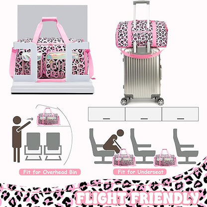 Kid's Luggage Set 3 Piece Suitcase Set 16" Hardside Luggage with Spinner Wheels Girls Carry on Toddler Travel Rolling Suitcase with Duffle Bag Neck Pillow Airline Approved