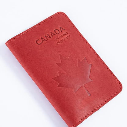 INCARNE Leather Passport Holder for Travel - Passport Case - Passport Wallet for Men - Passport Cover for Women Sleeve Protector - Travel Essentials Vacation Luggage Travel Gifts - Vintage Red