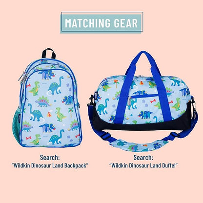 Wildkin Kids Luggage Tags – Set of 2, Durable Bag Tags w/Info Card for Suitcases & Backpacks - Dinosaur