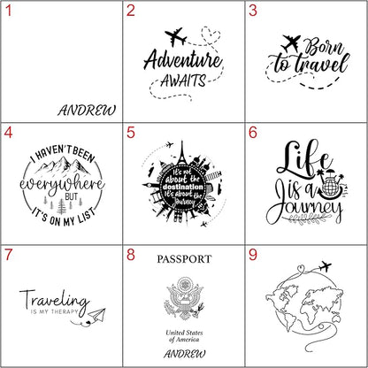 Personalized Leather Passport Holder, Custom Travel Wallet, Genuine Leather Passport Cover- Custom Engraved Passport Wallet, Wallet for Passports