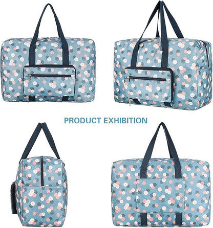 F.FETIVIN Weekender Bag Carry On Travel Duffle Medium Overnight Bag for Women(BLUE)