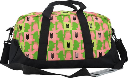 Wicked Duffle Bag, 16 inch Travel Sleepover Weekender Bag for Girls Featuring Galinda & Elphaba, Green & Pink