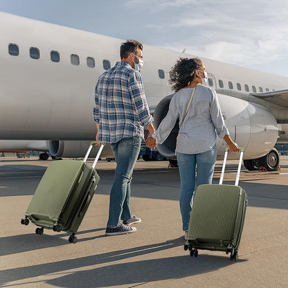 Nazhura Luggage Set, 3-Piece Hardside Suitcase Set, 20-inch Carry On, 24-inch, 28-inch Luggage