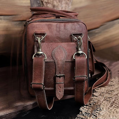 Leather Handmade Vintage Travel Luggage 32 Inch Leather Duffle Bag for Men and Women Gym Sports Bags Weekender Travel Overnight Carry On Duffel Bag Gift For Men (34 inch)