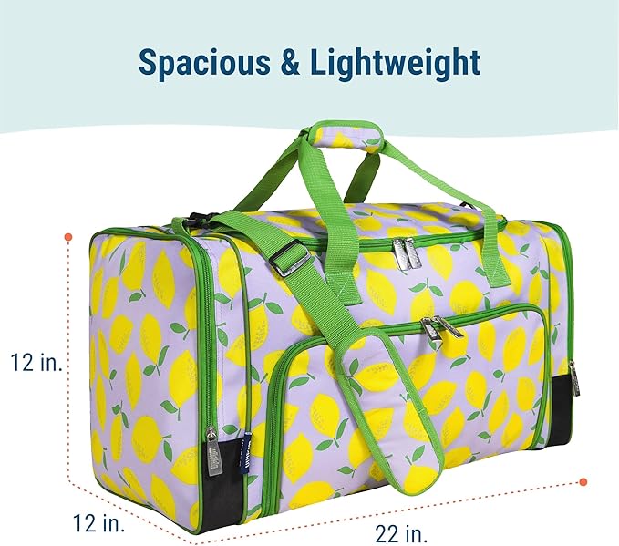 Wildkin Kids Weekender Duffel Bag – Carry-On Size for School, Travel, & Sleepovers