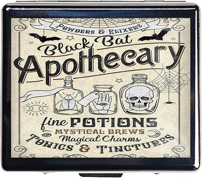 7 Days Chromed Shiny Silver Pill Organizer with Mirror Inside Has 8 Separate Compartments Rectangle Cute Travel Pill Organizer for Purse 7 Days (Apothecary)