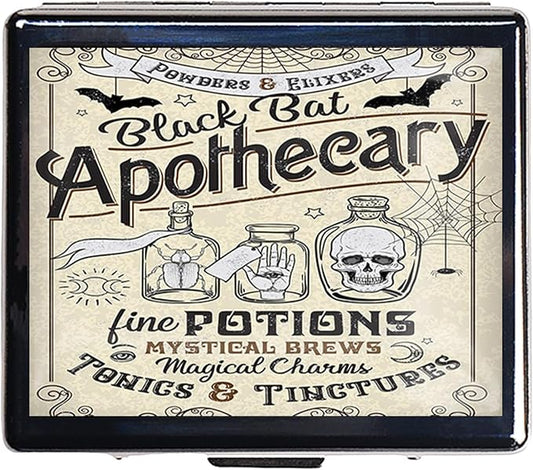 7 Days Chromed Shiny Silver Pill Organizer with Mirror Inside Has 8 Separate Compartments Rectangle Cute Travel Pill Organizer for Purse 7 Days (Apothecary)