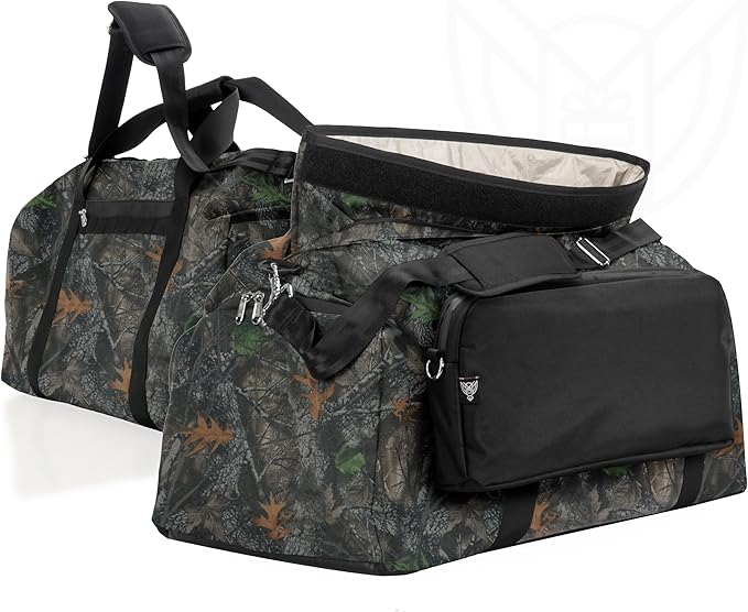Xtreme Sight Line ~ Xecutive Transport Faraday Duffel Bag with Removable XTECH Pouch for Computer Towers and Other Large Electronics ~ Data Security ~ Shoulder Strap Included ~ Backwoods Camo