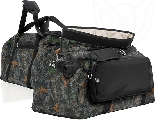 Xtreme Sight Line ~ Xecutive Transport Faraday Duffel Bag with Removable XTECH Pouch for Computer Towers and Other Large Electronics ~ Data Security ~ Shoulder Strap Included ~ Backwoods Camo