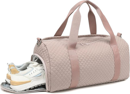 BLUBOON Duffle Bag Girls Kids Cute Gym Bag with Shoes Compartment & Wet Separation Waterproof Sports Overnight Travel Bag