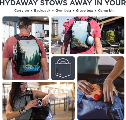 HYDAWAY Travel Case for Collapsible Bottles, Bowls & Cups - Protective Storage with Carabiner Clip - Durable, Water-Resistant, TSA-Friendly