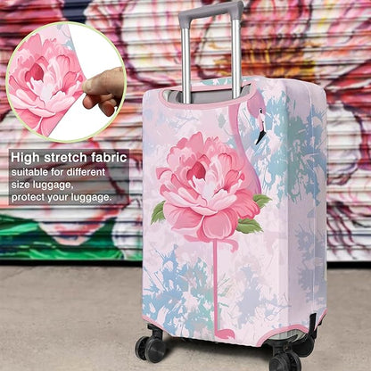 Travel Luggage Cover Suitcase Protector Fits 18-32 Inch Wheel Covers PatternedTravel Related Items Flower Luggage Protector Elastic XL