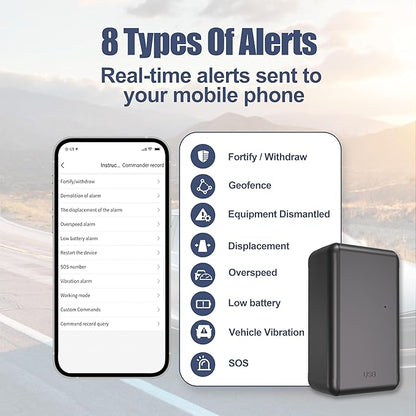 G05A GPS Tracker for Vehicle No Monthly Fees, SIM Card Included, Real-Time Tracking, Global Coverage, Geo-Fencing, Strong Magnetic Attachment, Long Battery Life