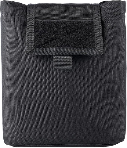 MOLLE Dump Pouch Roll Up Magazines Recovery Utility Admin Bag Drawstring Foldable Tool Mag Drop Waist Pack for Tactical/Range/Battle/Duty Belt Hunting Shooting Competition