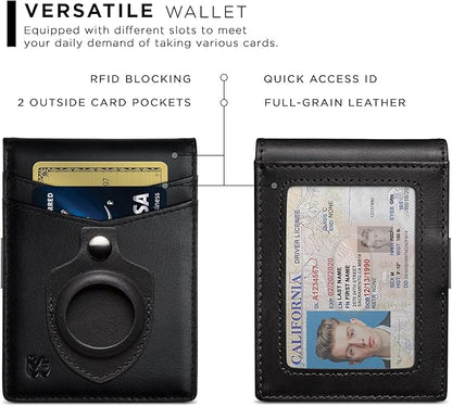 SERMAN BRANDS Money Clip Wallet - Mens Wallets slim Front Pocket RFID Blocking Card Holder Minimalist Mini Bifold