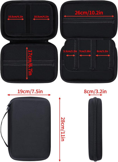 Electronic Organizer Travel Case for MacBook Power Adapter Chargers Cables Tech Organizer Hard Drive USB Flash Disk SD Card Cord Portable Electronics Accessories Bag - Large