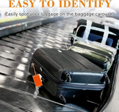 100 Pack Luggage Tags for Suitcases, Airplane Travel Essentials for Flying, International Travel Must Haves, and Luggage Accessories by Sodsay