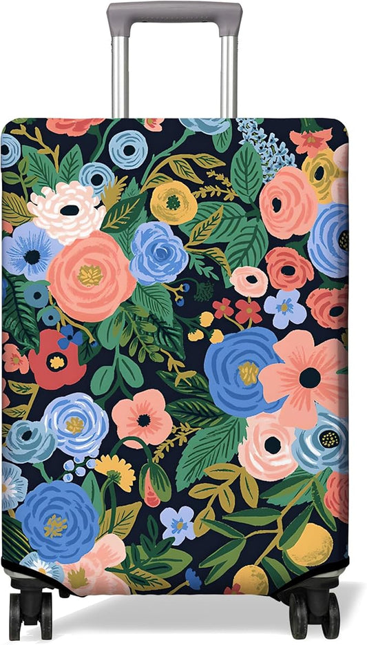 Travel Luggage Cover Suitcase Protector Fits 18-32 Inch Wheel Covers PatternedTravel Related Items Flower Luggage Protector Elastic XL