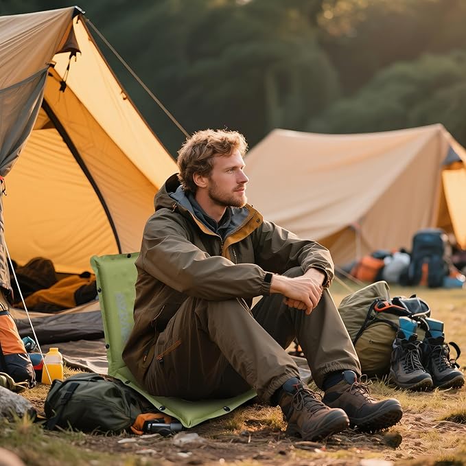 MYDAYS Inflatable Seat Cushion, Portable Stadium Seat Pad, Lightweight Chair Pad for Outdoor, Airplane, Travel, Stadium, Camping & Car