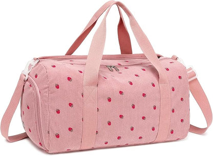 BLUBOON Duffle Bag Girls Kids Cute Gym Bag with Shoes Compartment & Wet Separation Waterproof Sports Overnight Travel Bag