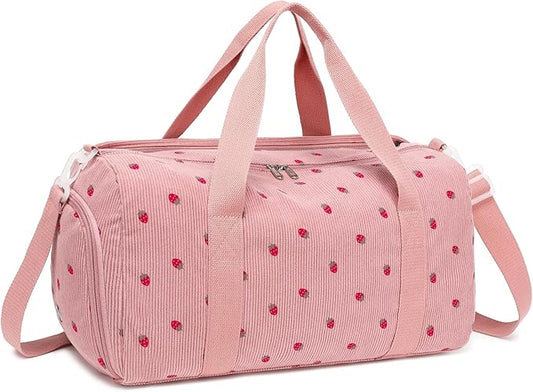 BLUBOON Duffle Bag Girls Kids Cute Gym Bag with Shoes Compartment & Wet Separation Waterproof Sports Overnight Travel Bag