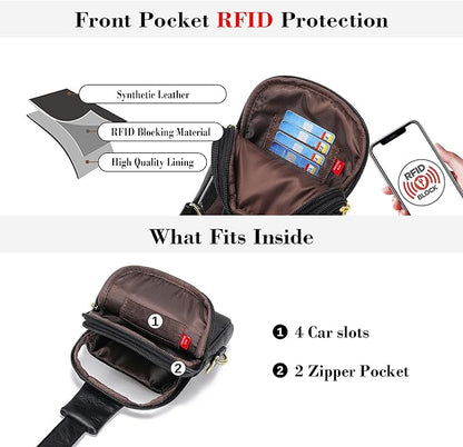 INICAT Sling Bag for Women Touchscreen Small Crossbody Cell Phone Purse Fanny Pack