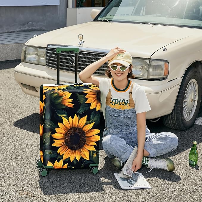 ANNA QUEEN Travel Luggage Cover Suitcase Protector Suitcase Cover Anti-Scratch,Stretchable Bag Cover Washable Durable Polyester