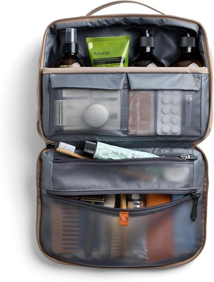Bellroy Hanging Toiletry Kit Plus (8 Liter Travel Hanging Toiletry Bag) - Stone